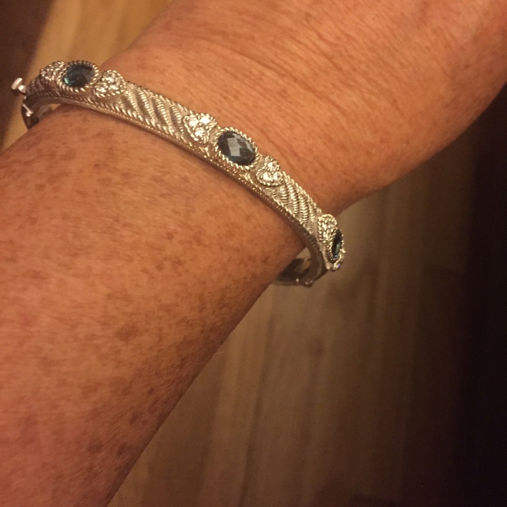 Judith Ripka Sterling & Semi-Precious Bangle NWOT